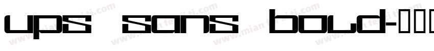 UPS Sans Bold字体转换